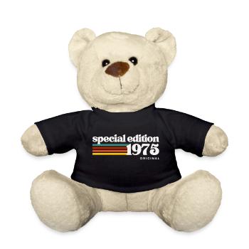 Cadeau 50e anniversaire : chemise rétro vintage de 1975 - Nounours - noir - Devant