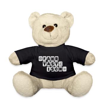 fahrtastisch - fantastisch, Wortspiel, Radsport - Teddy - Schwarz - Vorne