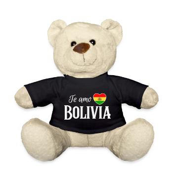 Ich liebe Bolivien, made in Bolivia - Teddy - Schwarz - Vorne