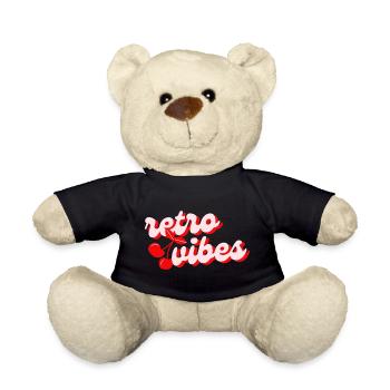 Retro Vibes mit Kirschen – Rot & Verspielt - Teddy - Schwarz - Vorne