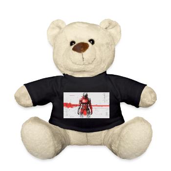 Futuristic Cyber Samurai - Teddy Bear - black - Front