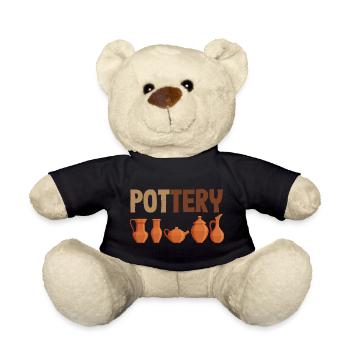 Keramik Liebhaber Stilvolle Pottery Kunst - Teddy - Schwarz - Vorne