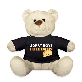 Sorry Boys I Like Tacos Graphic Tee - Teddy Bear - black - Front