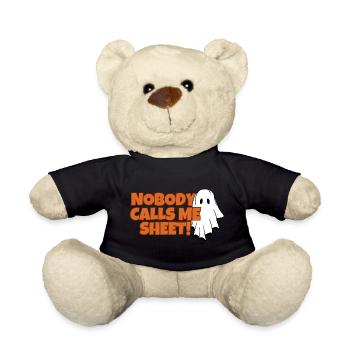 Nobody Calls Me T-shirt Sheet Ghost - Nounours - noir - Devant