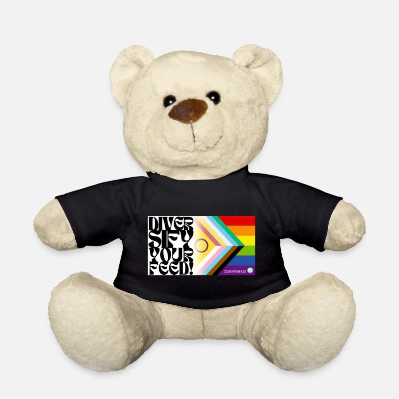 🌈♿ Pride & Disability – Inklusive Flagge - Teddy - Schwarz