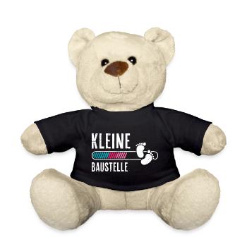 Bald Mama KLEINE BAUSTELLE Baby Kommt Lustiges - Teddy - Schwarz - Vorne