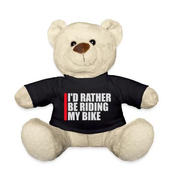 Cycling I'd Rather Be Riding My Bike Bike - Teddy Bear - black - Front