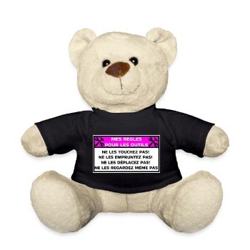 Meine Regeln für Tools - Teddy - Schwarz - Vorne