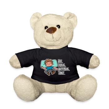 Today I don't do anything, absolutely nothing! - Teddy Bear - black - Front