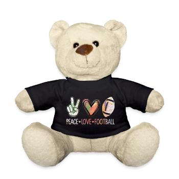 Joueur de la saison de football de Peace Love Fan - Nounours - noir - Devant