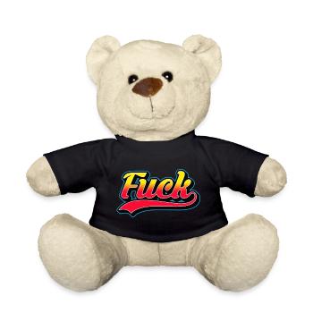 F-Wort-Retro-Logo - Teddy - Schwarz - Vorne