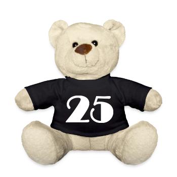 25. 25 YEARS. 25th ANNIVERSARY. 25 YEARS ANNIVERSARY. - Teddy Bear - black - Front