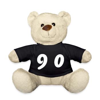 90. 90 YEARS. 90th ANNIVERSARY. 90 YEARS ANNIVERSARY. - Teddy Bear - black - Front
