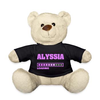 Naissance d’Alyssia - Nounours - noir - Devant