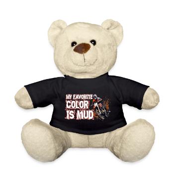 My favorite color is mud - Teddy Bear - black - Front