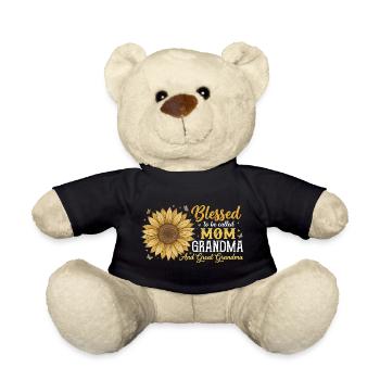 Urgroßmutter-Oma Sonnenblumen-Geschenk - Teddy - Schwarz - Vorne