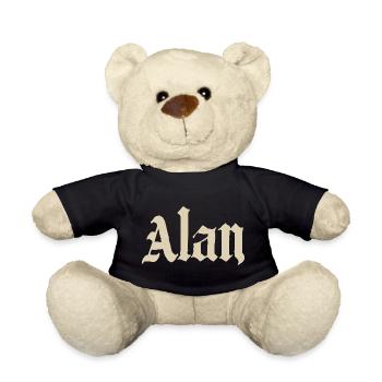 Alan Gothic Schriftkunst - Teddy - Schwarz - Vorne