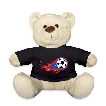 Football Soccer USA Fireball Comet Fan Shirt - Teddy Bear - black - Front