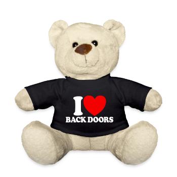 I Love Backdoors – Funny Men's Offensive - Teddy Bear - black - Front