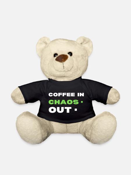 Coffee in chaos. Out  - Teddy Bear - black