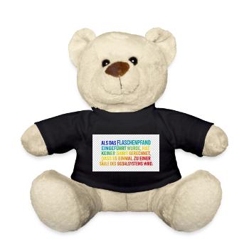 Flaschenpfand als Säule des Systems - Teddy - Schwarz - Vorne