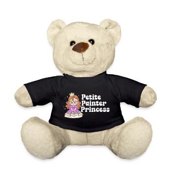 Funny Art Painter Petite Princess Drawing Gift - Teddy Bear - black - Front