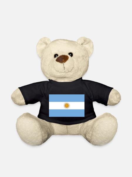 Nationalflagge von Argentinien - Teddy - Schwarz