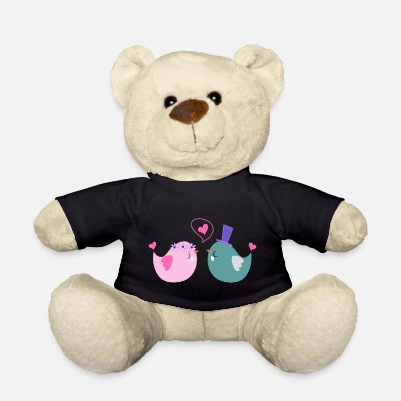 Vogel-Brautpaar - Teddy - Schwarz
