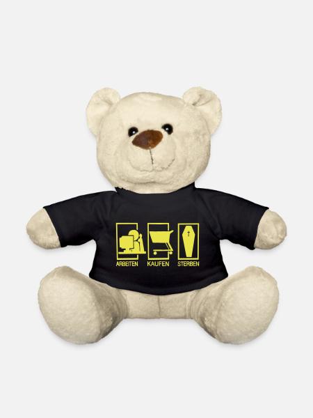 Arbeiten - Kaufen - Sterben - Teddy - Schwarz