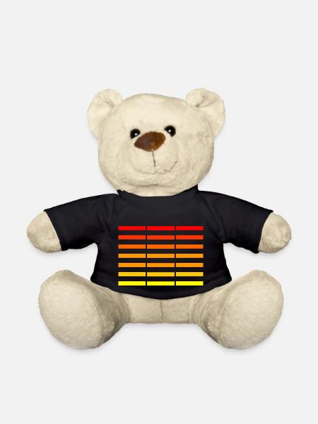 red-yellow bars - Teddy Bear - black