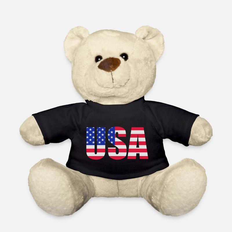American flag - Teddy Bear - black