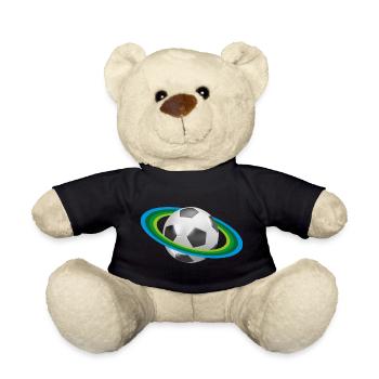 Fußball Ringe, Soccer, - Teddy - Schwarz - Vorne