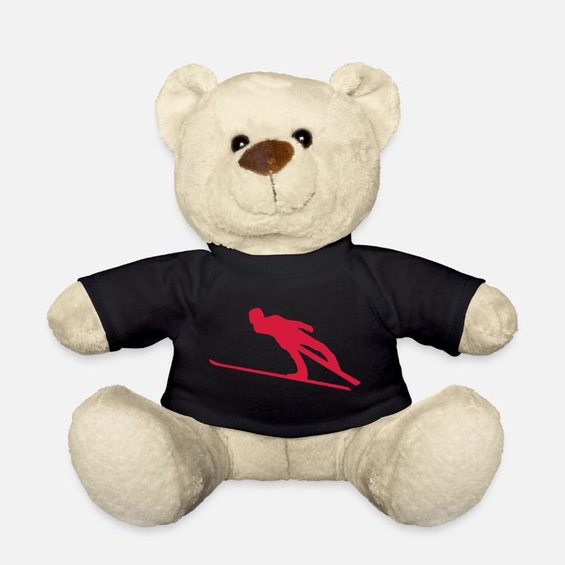 skispringer wintersport - Teddy - Schwarz