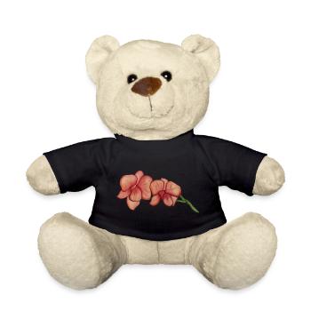 Rosa Orchidee - Teddy - Schwarz - Vorne