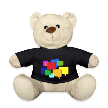 Sprechblasen in verschiedene Farben - Teddy - Schwarz - Vorne