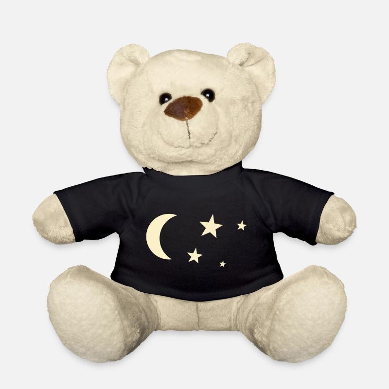 lune et étoiles - Nounours - noir