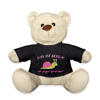 Joggen Sport Laufen Langsame Schnecke Lustig - Teddy - Schwarz - Vorne