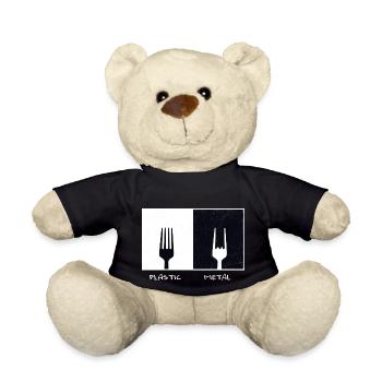 Plastic Metal Vinatge Geschenk Musik Gabel - Teddy - Schwarz - Vorne