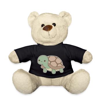 Turtle - Teddy Bear - black - Front