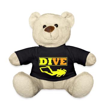 Diving Dive plonger - Nounours - noir - Devant