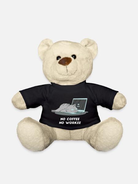 Sleeping cat i love home office - Teddy - Schwarz