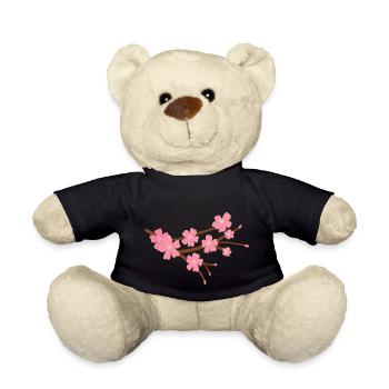 Japanische Kirschblüte - Teddy - Schwarz - Vorne