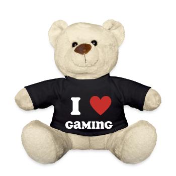 Ich liebe Gaming - Teddy - Schwarz - Vorne