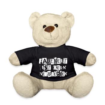 FAULHEIT IST KEIN VERBRECHEN - Teddy - Schwarz - Vorne