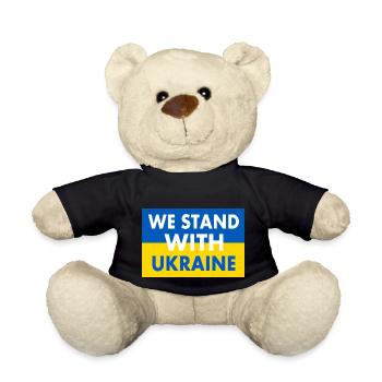 We stand with ukraine - Teddy - Schwarz - Vorne