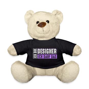 Designer | Ich bin Designer ich darf das - Teddy - Schwarz - Vorne
