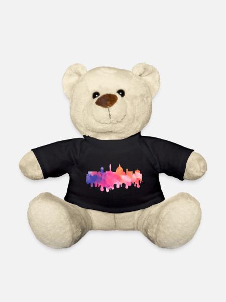 Florence Firenze Italie City Skyline Splash Coloré - Nounours - noir