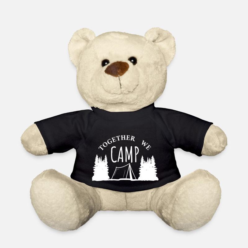 Together we camp - Zelten Bäume Wald Berge - Teddy - Schwarz