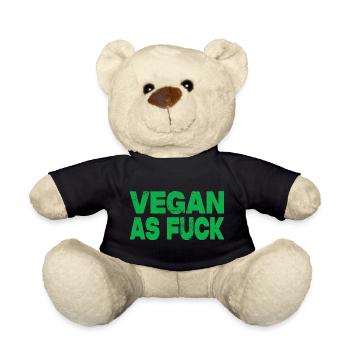 Vegan As Fuck - Teddy - Schwarz - Vorne