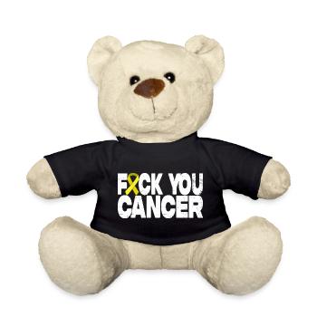 Fuck You Cancer - Ruban jaune - Nounours - noir - Devant
